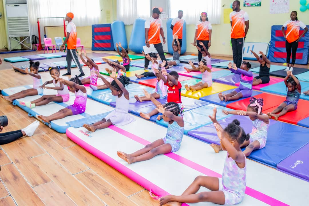 Children at a Tee Tumblers Gymnastics Club session